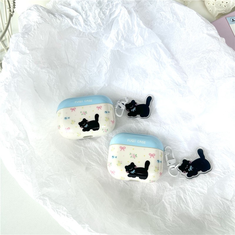 Air Pods 1/2nd Generation 3rd Generation Air Pods Pro Air Pods 3 รูปแบบลูกแมวดอกไม้วัสดุ TPU หูฟังไร้สายบลูทูธป้องกันกรณี