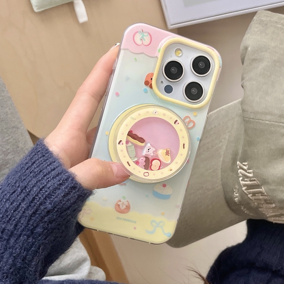 สําหรับiphone case 15 Pro Max 14 Pro Max 13 Pro Max 12 Pro Max Super strong magnetic IMDการ์ตูนรูปแบบโทรศัพท์มือถือ