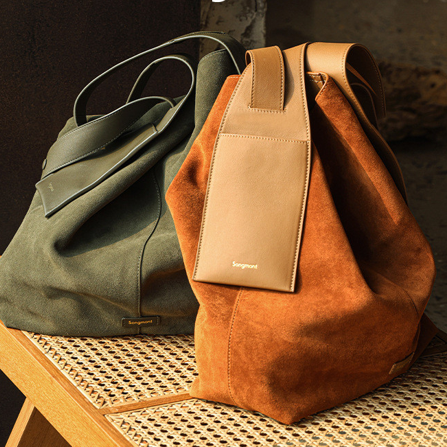 Suede หูแขวน Tote Bag Lazy Commuter Shoulder Messenger Bag Bucket Bag XF082
