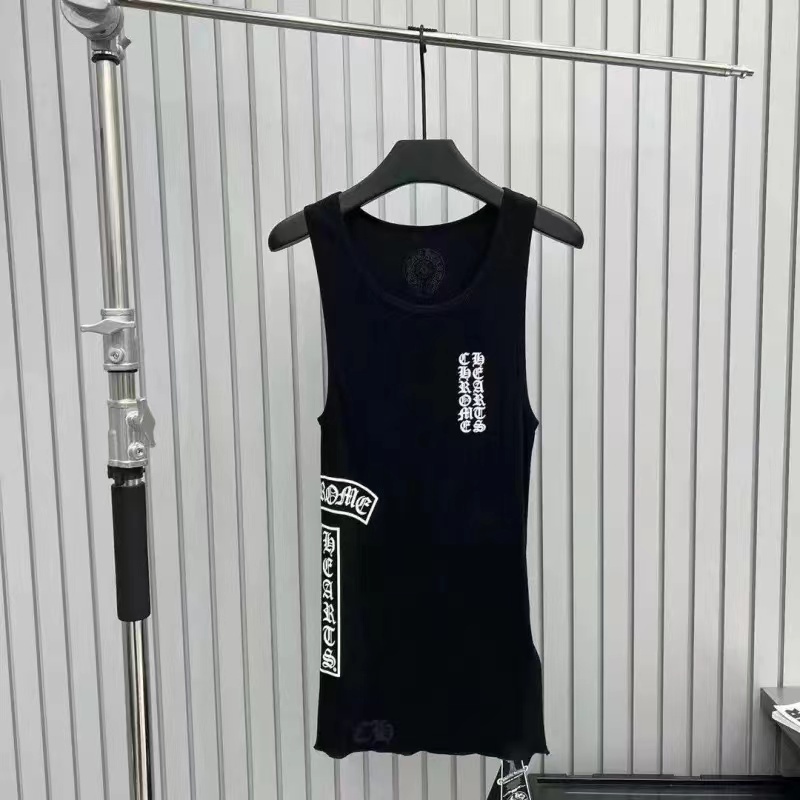 LXAK Chrome Hearts 24Summer New Fashionable Hot Girl Style Sanskrit Printed Pin Shoulder Strap Slim Vest
