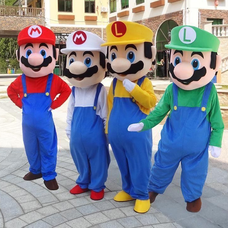 ชุดเครื่องแต่งกาย เครื่องแต่งกายตุ๊กตาการ์ตูน Mario Gauze สําหรับผู้ใหญ่