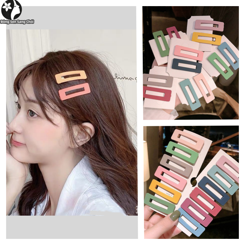 กิ๊บติดผมสี่เหลี่ยม กิ๊บหนีบผม สไตล์ เกาหลี เรียบง่าย แฟชั่นสำหรับผู้หญิง