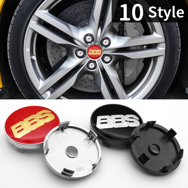 Bbs 4 ชิ้น/1 ชุด 60 มม.ฝาครอบดุมล้ออุปกรณ์เสริมล้อรถเหมาะสําหรับล้อ BBS BMW Benz ฯลฯ
