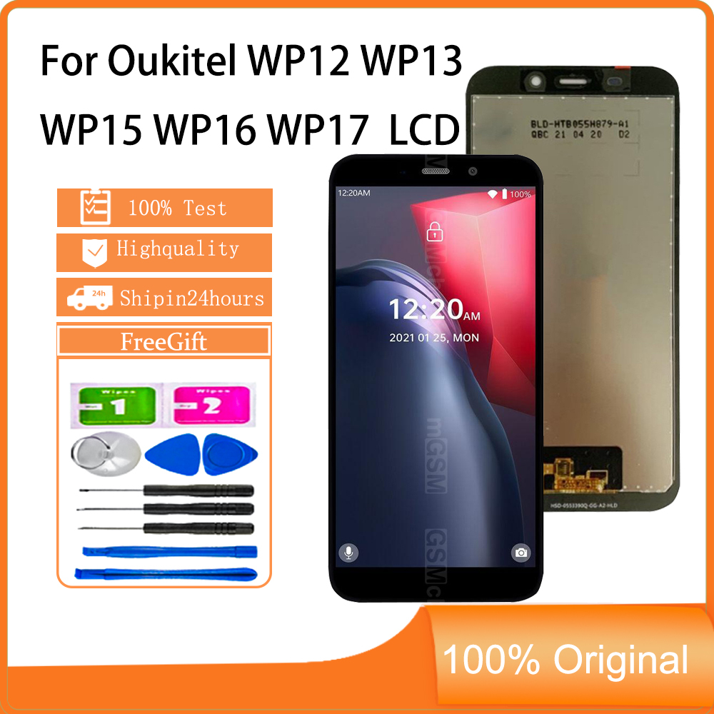 สําหรับ Oukitel WP12 WP12 Pro WP13 WP15 WP16 WP17 WP18 WP18 Pro WP19 WP21 WP27 จอแสดงผล LCD หน้าจอสั