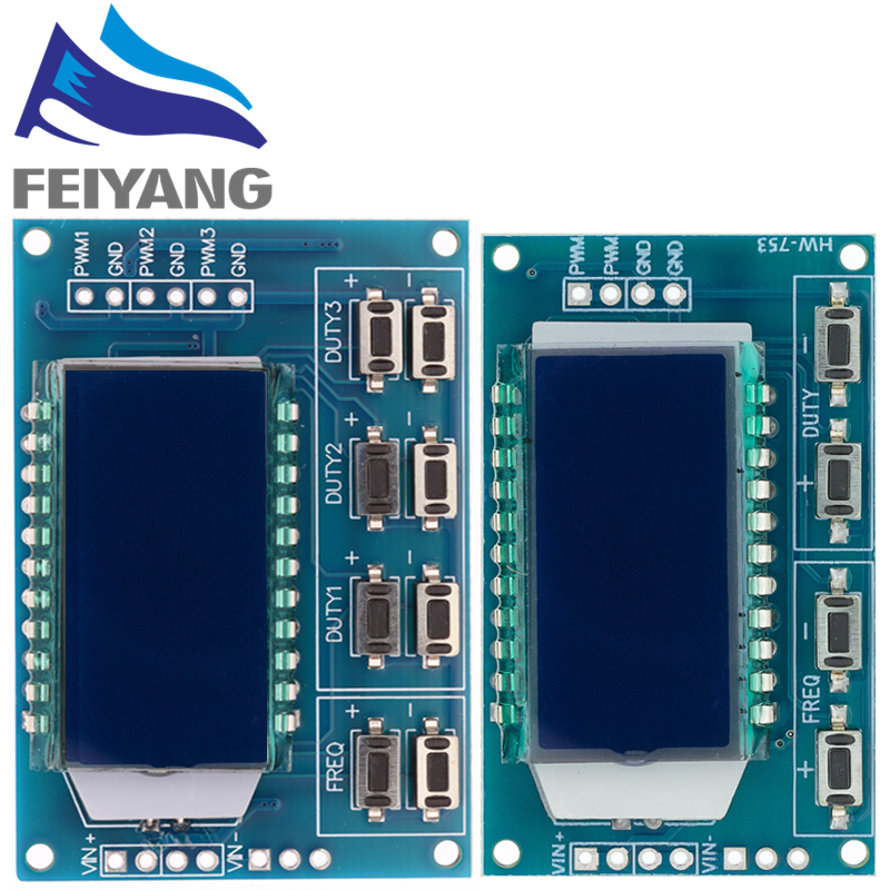 Pwm Pulse ความถี่ Duty Cycle ปรับโมดูลจอแสดงผล LCD 1Hz-150Khz 3.3 V-30 V PWM บอร์ดโมดูล