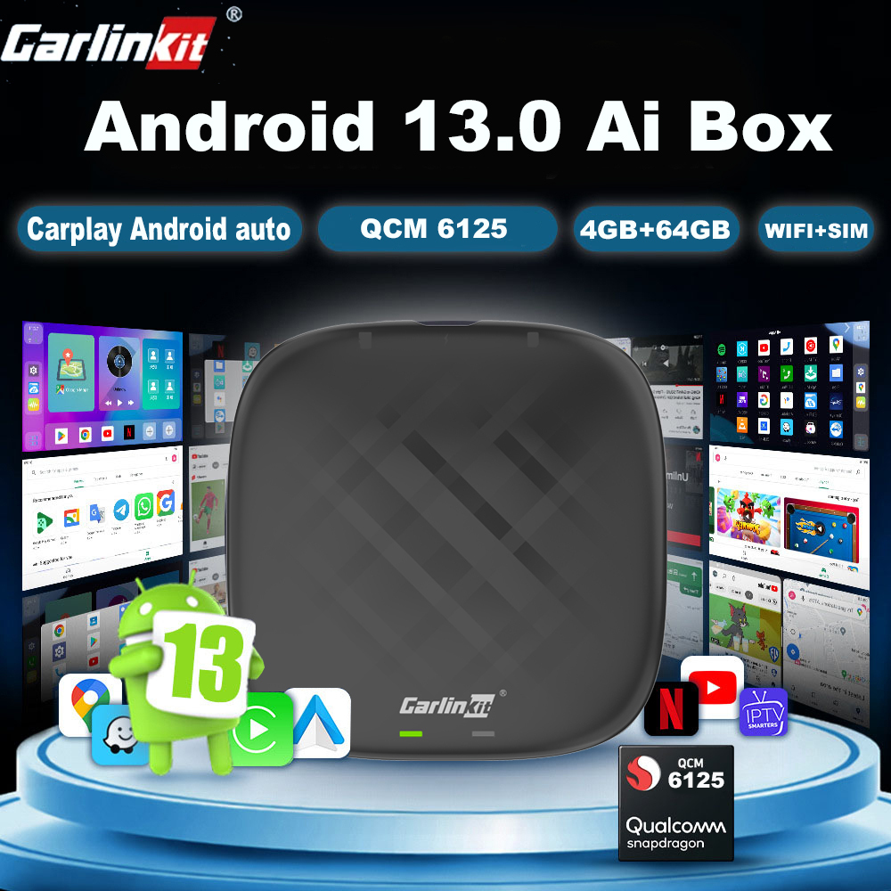 🇹🇭ส่งจากศูนย์ไทยครับ🇹🇭 Carlinkit CarPlay Ai Box Plus Android 13 4+64GB QCM 8-Core 6125 CarPlay ไร้สา