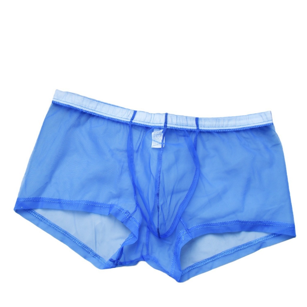 กางเกงบ๊อกเซอร์ผู้ชาย Ultra Thin Mesh กางเกงบ๊อกเซอร์เซ็กซี่ระบายอากาศได้