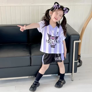 SweetKids พร้อมส่งจากกทม🌸ชุดเซ็ทแฟชั่นเด็กผู้หญิง🍓เสื้อผ้าแขนสั้นกางเกงขาสั้น ลายการ์ตูนน่ารัก สไตล์เกาหลี ลําลอง ฤดูร้อน