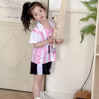 SweetKids พร้อมส่งจากกทม🌸ชุดเซ็ทแฟชั่นเด็กผู้หญิง🍓เสื้อผ้าแขนสั้นกางเกงขาสั้น ลายการ์ตูนน่ารัก สไตล์เกาหลี ลําลอง ฤดูร้อน
