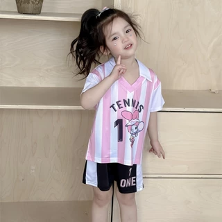 SweetKids พร้อมส่งจากกทม🌸ชุดเซ็ทแฟชั่นเด็กผู้หญิง🍓เสื้อผ้าแขนสั้นกางเกงขาสั้น ลายการ์ตูนน่ารัก สไตล์เกาหลี ลําลอง ฤดูร้อน