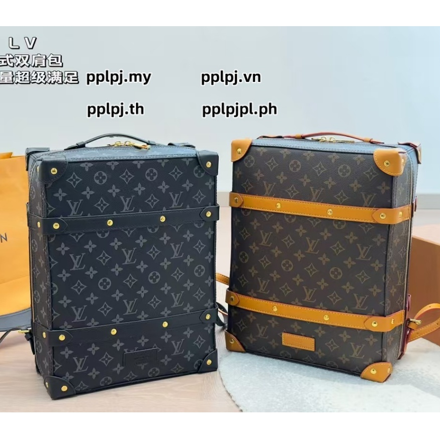 Box Box Box Style Backpack Large Capacity Print Cowhide Unisex All-Match Simple Backpack LL333333-0902