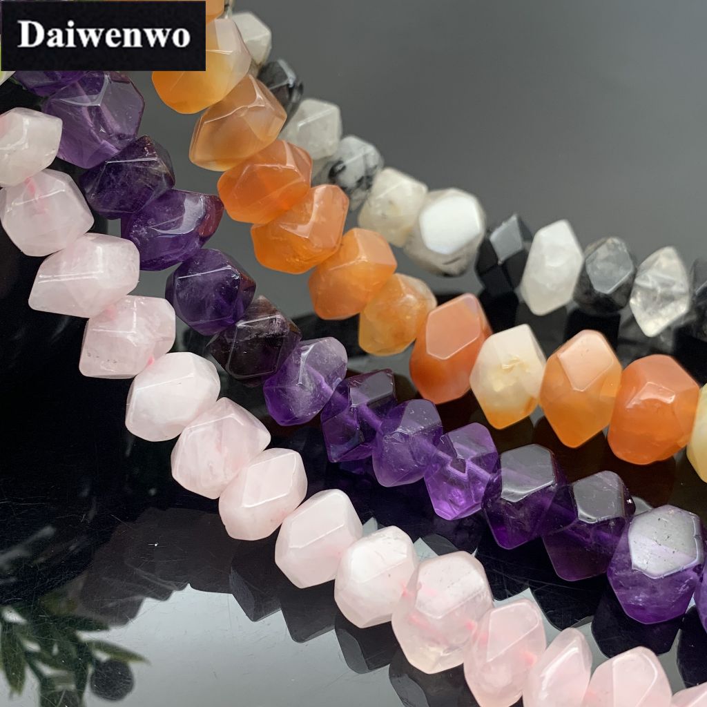 9 ชนิดธรรมชาติ 6x11 มม.ลูกปัดสแควร์ตัดเหลี่ยมเพชรพลอย Sodalite Amethyst Diy สําหรับเครื่องประดับ