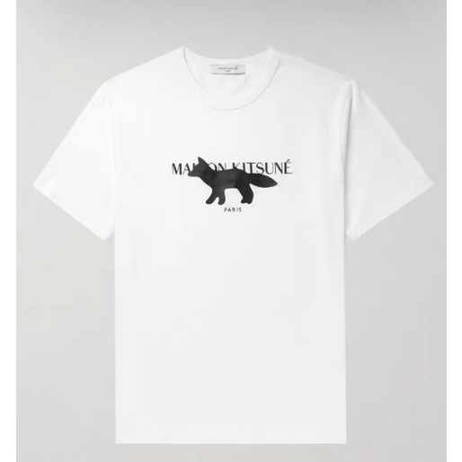 เสื้อยืดผ้าฝ้ายพิมพ์ลาย unisex ของ Maison Kitsune NAP