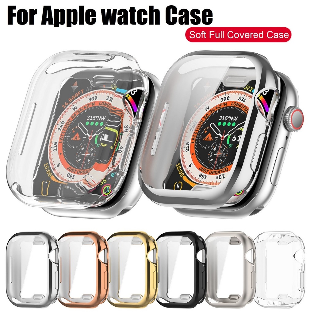 Soft TPU Plating Case For i Watch Case Series 10 42mm 46mm Full Bumper Protective Cover For iwatch S