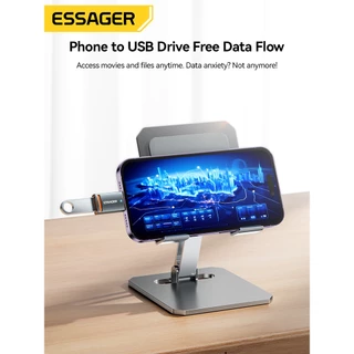 อะแดปเตอร์ Essager 3A ประเภท c/micro/USB/L ตัวแปลง OTG ความเร็วสูง 5Gbps สําหรับการชาร์จและการส่งข้อมูล