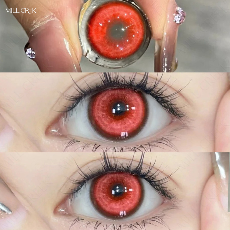 Mil CREEK คอนแทคเลนส์ขนาดใหญ่เส้นผ่านศูนย์กลาง 14.5mm2pcscosplay ฮาโลวีนสี Rendering1 ปีใช้ - รูปที่ 4