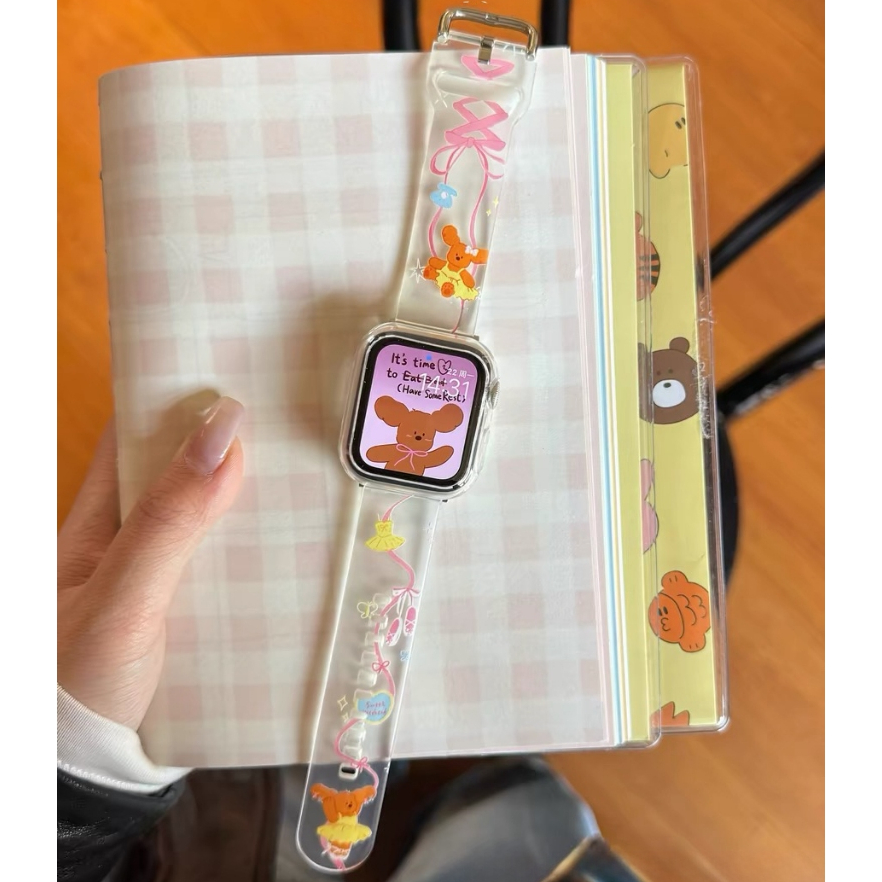 Bowknot Ballerina Bear รูปแบบนาฬิกาสําหรับ Apple Watch รูปที่ 4