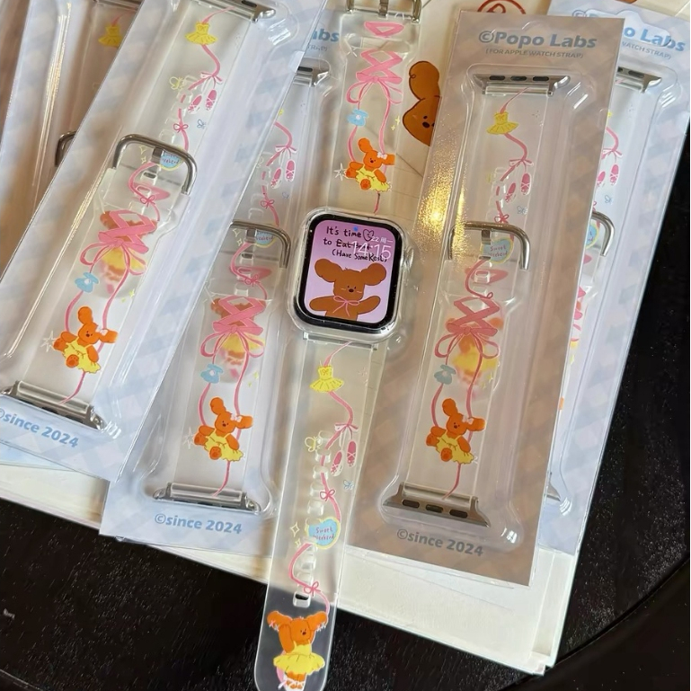 Bowknot Ballerina Bear รูปแบบนาฬิกาสําหรับ Apple Watch