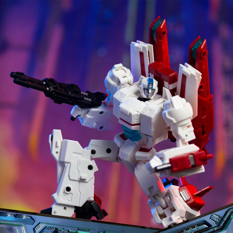 Tnt-01b Sky Thunder เปลวไฟสีแดงกระจกดาวตกสีดําสี Sky Fire ยานอวกาศ Space Defender Metamorphic ของเล่