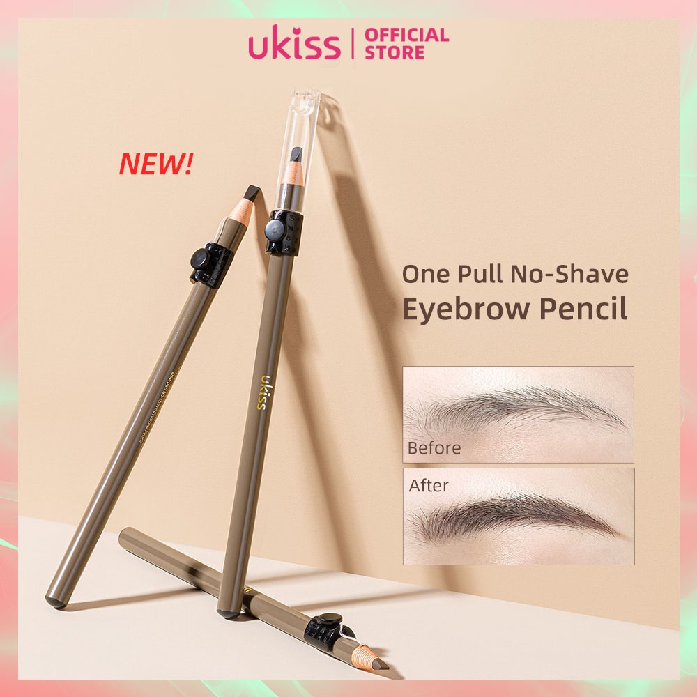 Ukiss One Pull Formed ดินสอเขียนคิ้วโดยไม่ต้องตัดกันน้ําและติดทนนาน 3.8g/3.5g