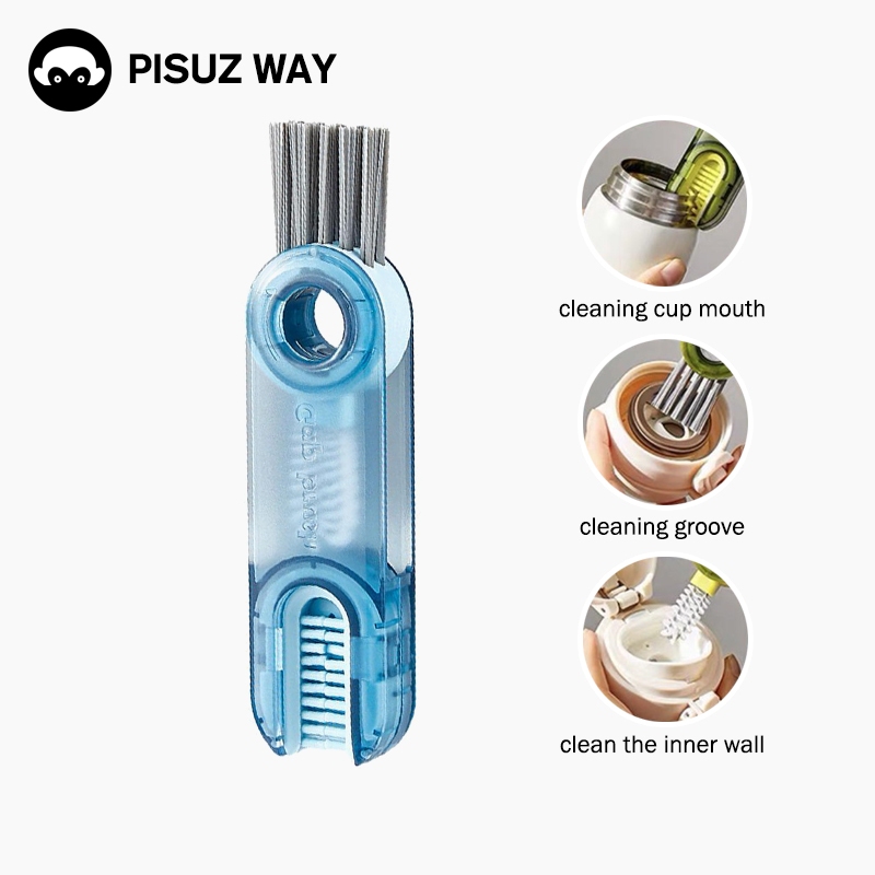 Pisuz Waykitchen Supplies 3-in-1แปรงล้างแก้วแบบพกพาสะดวกสบาย