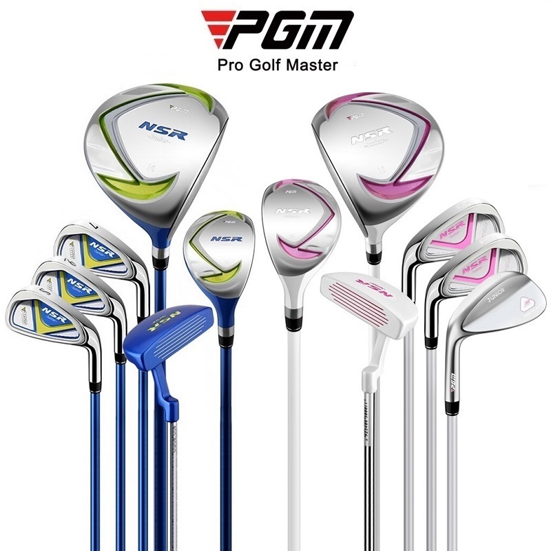 PGM GOLF ไม้กอล์ฟชุดเริ่มต้นเหมาะสำหรับเด็กที่มีความสูง 95-155 ซม. มือซ้ายขวาเด็กชายและเด็กหญิง