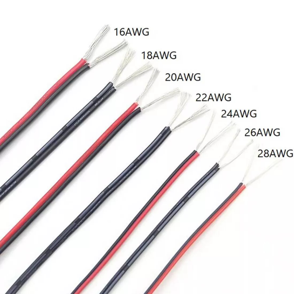 สายการพิมพ์สีดําและสีขาว 2 Core ลวดริบบิ้นแบน 18AWG-26AWG สาย PVC Stranded สําหรับ Auto/เสียง/ลําโพง