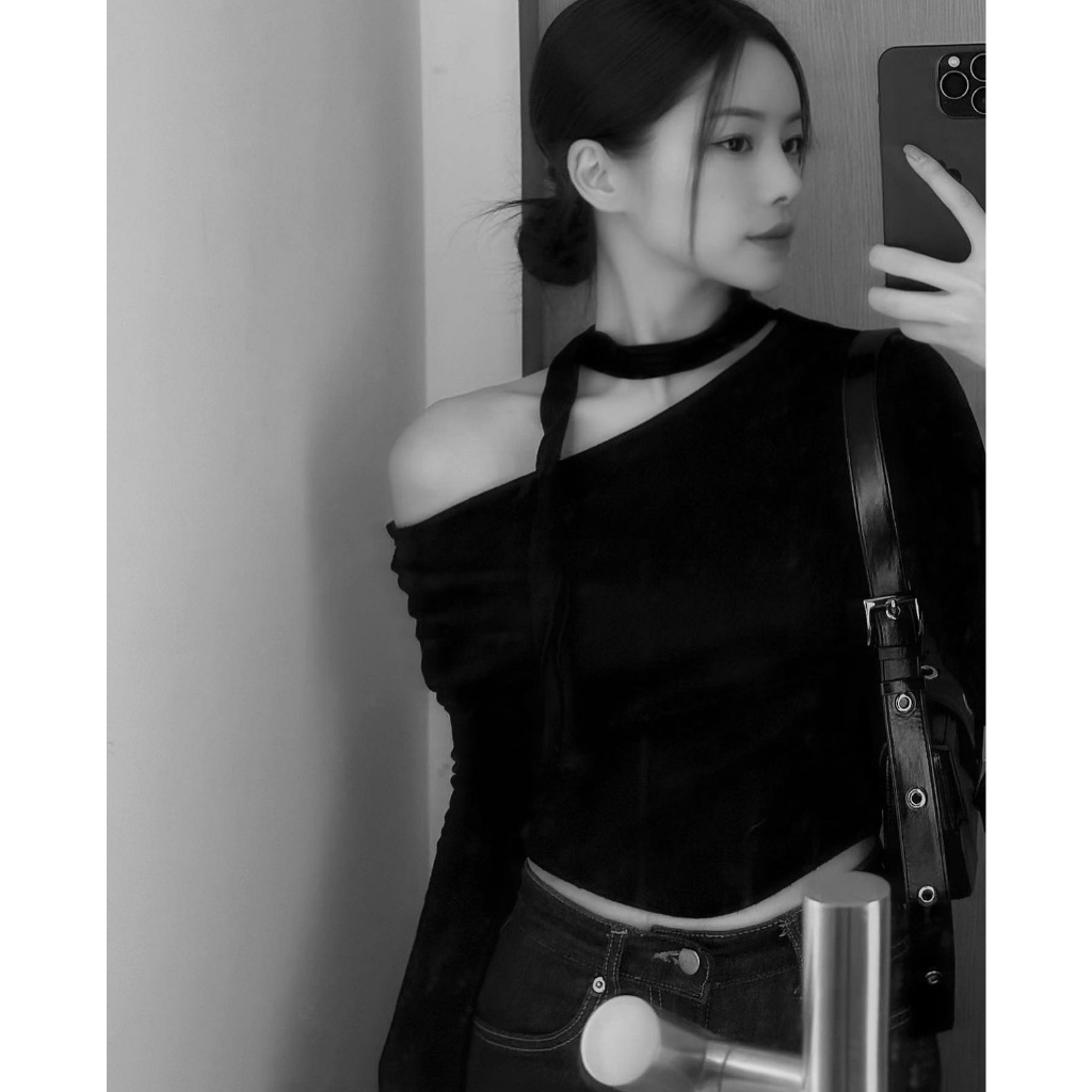 Notyourrose Shirring Scarf เสื้อยืดแขนกุดปิดไหล่