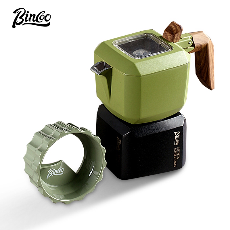 Bincoo วาล์วคู่ Moka Pot ชุดเครื่องจ่ายผง อุปกรณ์รับและบรรจุ กาแฟ Moka Pot ชุดผสมสําหรับโฮมออฟฟิศและกลางแจ้ง