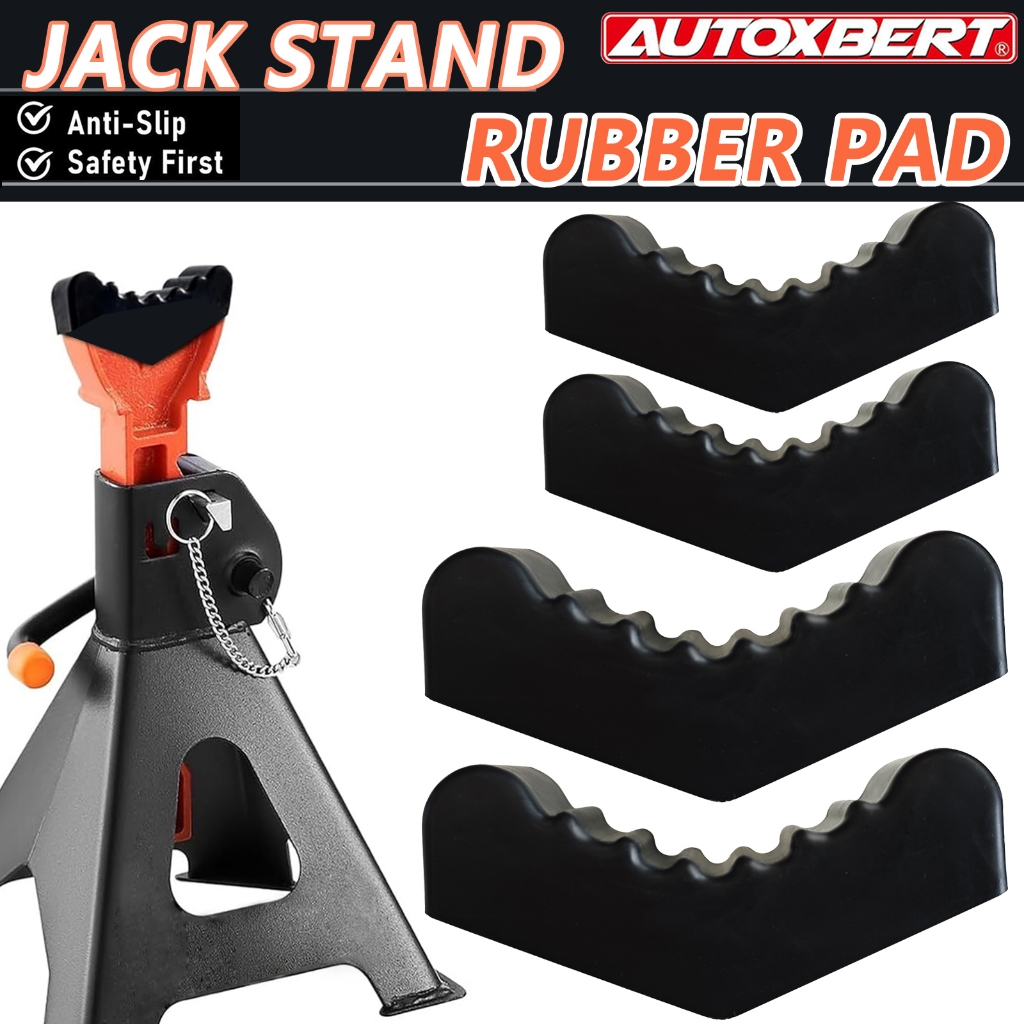2pcs Universal รถยาง Slotted แจ็คขาตั้ง Pad Lift Pads อะแดปเตอร์ซ่อมเครื่องมือ 3/6 ตันกรอบขาตั้ง Rail Pinch Adaptor สีดํา