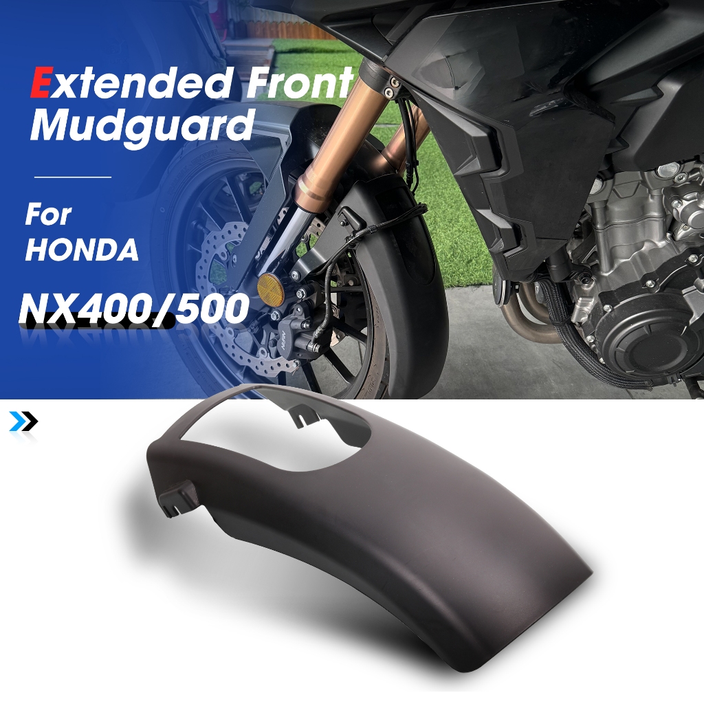 อุปกรณ์เสริมรถจักรยานยนต์สําหรับ Honda NX400 NX500 2023 2024 Mudguard Extension Splash ด้านหน้า Fender Hugger Wing Extender NX 400 500