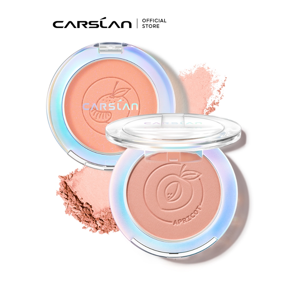 CARSLAN บรัชออน เนื้อแมตต์ บลัช ละเอียด เนียน สีธรรมชาติ ขาวดำ เครื่องสำอางสำหรับผิวหน้า 5.5g Blush