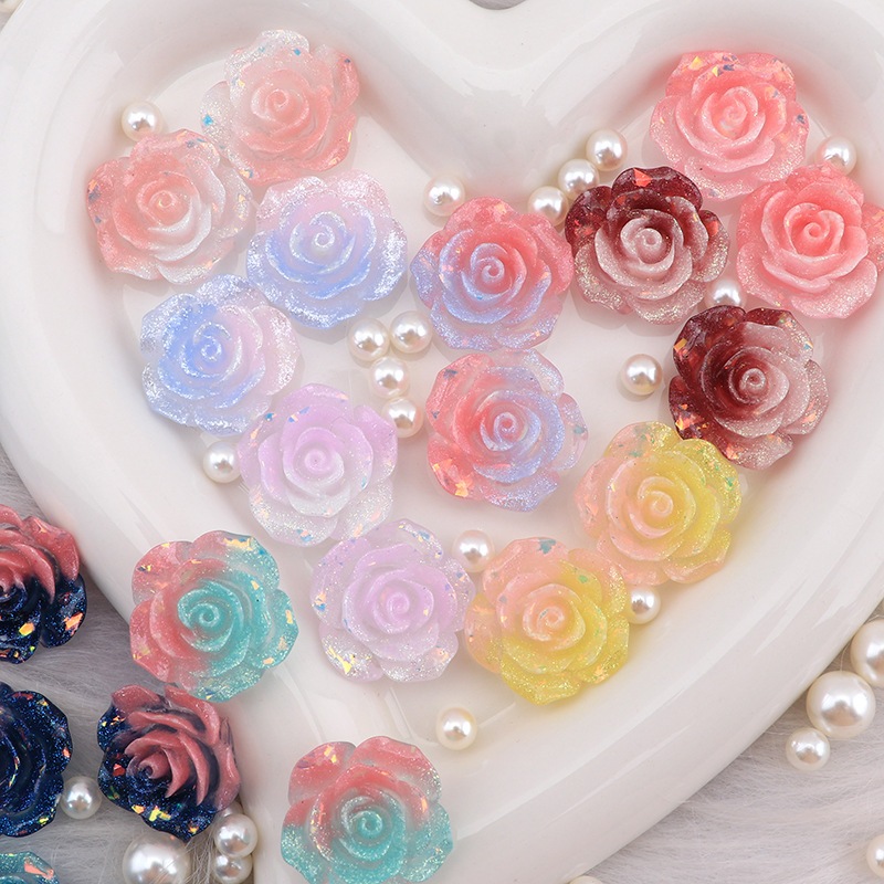 10 ชิ้น สีสเปรย์ มุก ดอกไม้ เรซิน ด้านหลังแบน งานฝีมือ Diy วัสดุเคสโทรศัพท์มือถือ ทําเอง