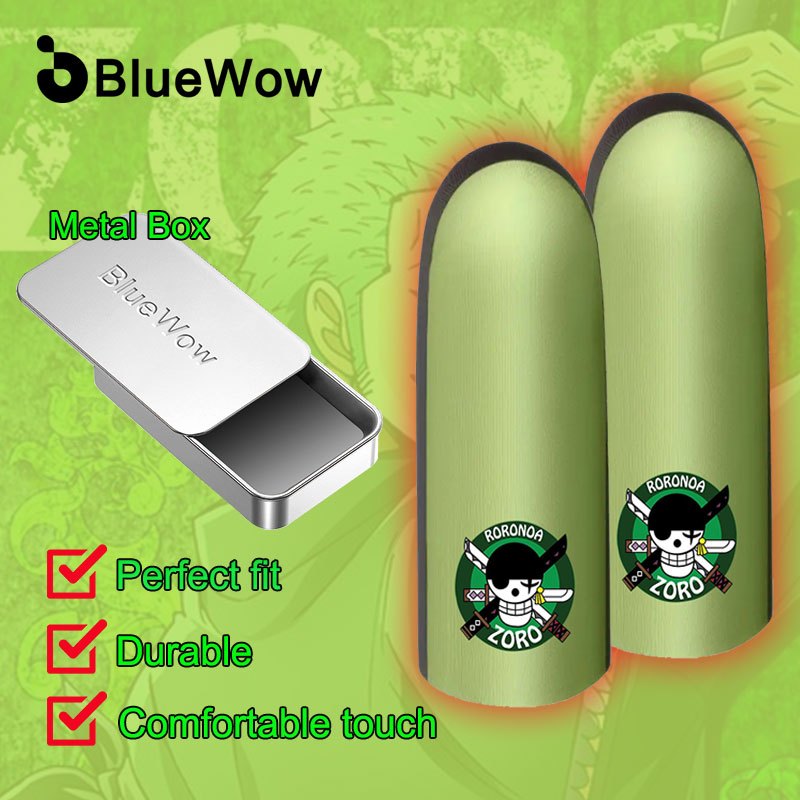 Bluewowzorogaming ปลอกสวมนิ้วปลายนิ้ว Anti Slip Magic Tool บางเฉียบ Superconductinging Silver Cloth ปลอกสวมนิ้วป้องกันเหงื่อ PUBG COD