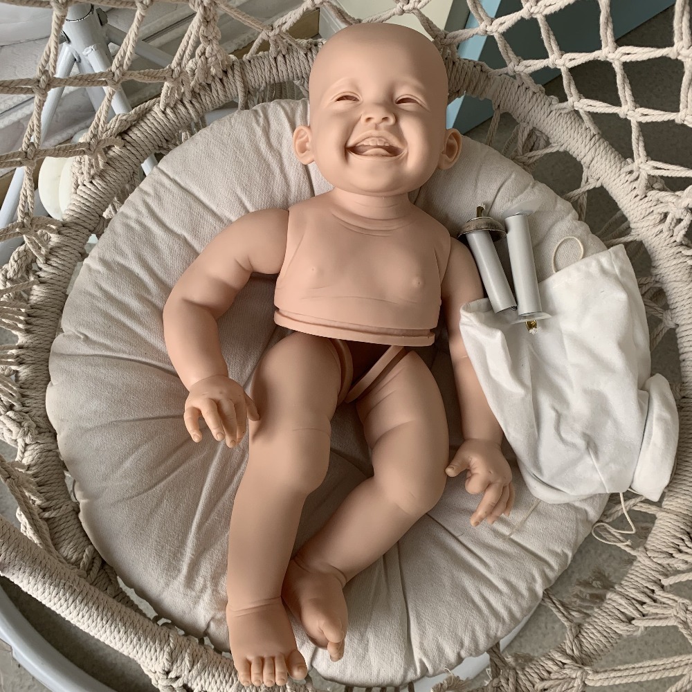 ชุดตุ๊กตารีบอร์นขนาด 28 นิ้วเด็กวัยหัดเดินมิล่าของเรามีความสุข เกิดใหม่ ไวนิลชุดตุ๊กตาเด็กวัยหัดเดินยังไม่เสร็จ Unpainted ตุ๊กตาชิ้นส่วนที่มีร่างกายและตา