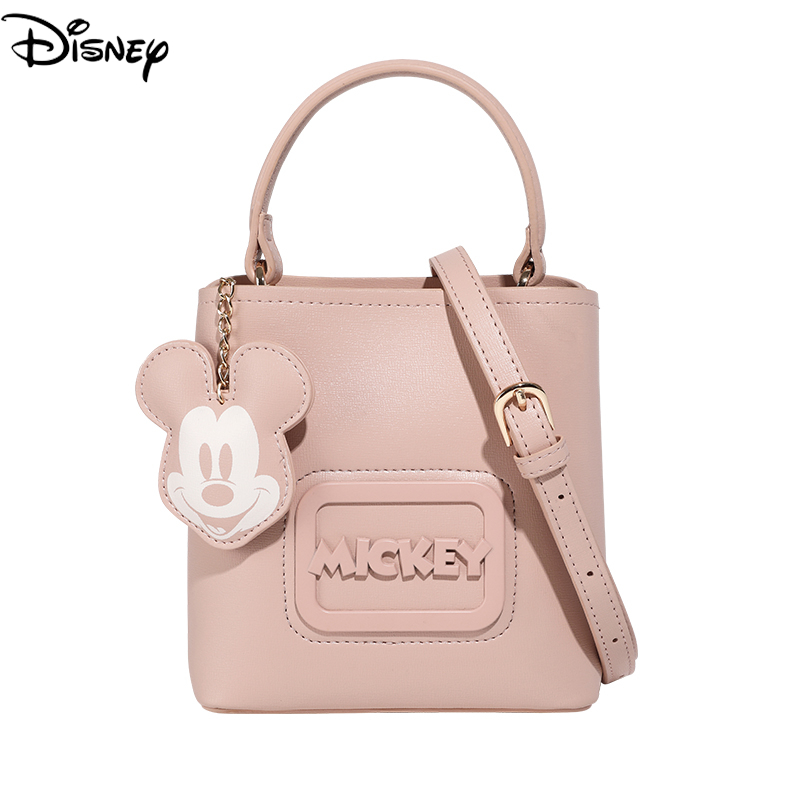 Disney ของแท้อย่างเป็นทางการ mickey Series กระเป๋าถือธุรกิจสุภาพสตรีแฟชั่นอารมณ์กระเป๋าแนวทแยง