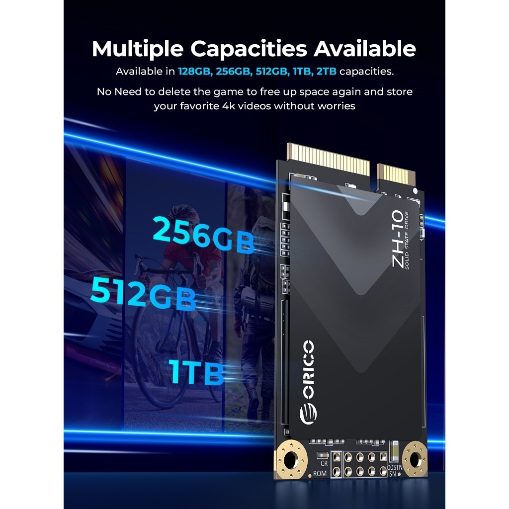 ORICO mSATA SSD SATA III 6Gbps 3D NAND 128GB 256GB 512GB สำหรับแล็ปท็อป Ultrabooks Desktop (ZH10)