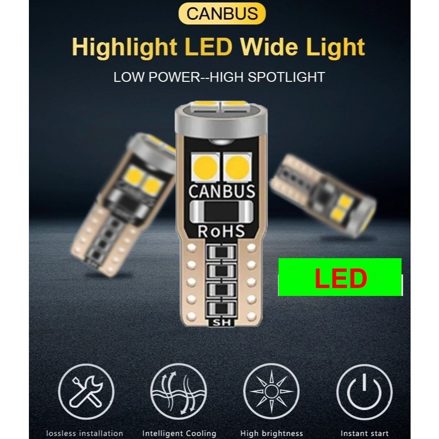 ไฟ LED T10 ระบุวงจร IC ที่สว่างเป็นพิเศษและเท่ ไฟ LED