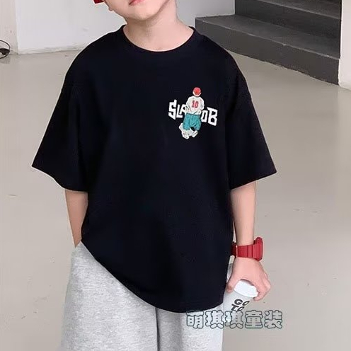 Meason เสื้อยืดไซส์เด็ก ลายน่ารัก ผ้าคอตตอน 100% ไม่ระคายผิวเพราะทำให้เด็กใส่ สีดำสีขาว110-160cm A11