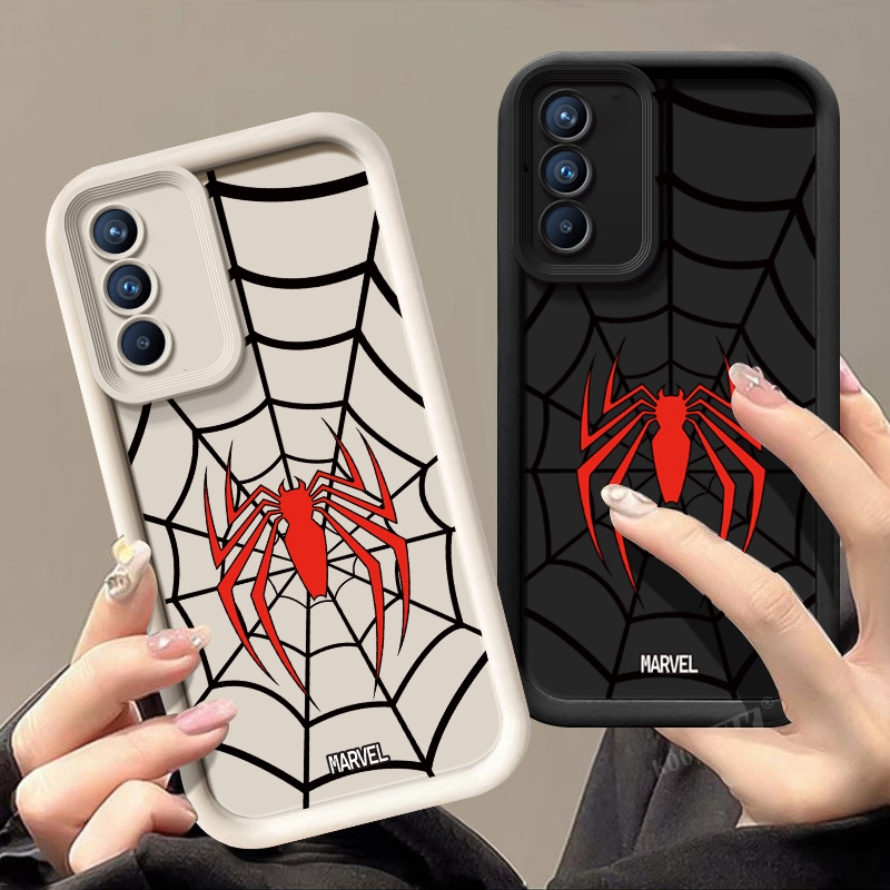 อะนิเมะสําหรับ OPPO A3 Pro A3X Spider Web รูปแบบปลอกซิลิโคนอ่อนนุ่มโทรศัพท์กันกระแทกฝาครอบ