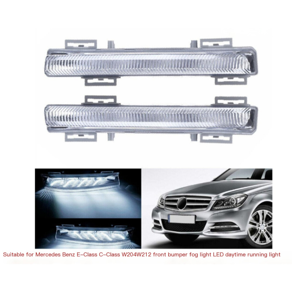 เหมาะสําหรับ Mercedes-Benz DRL E-Class C-Class W204/W212 C250 C350 E350 กันชนหน้าไฟตัดหมอก LED ไฟวิ่งกลางวันไฟกันชนหน้า2049068900