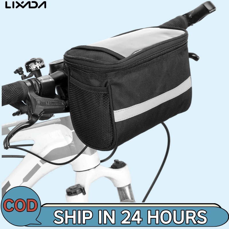 LIXADA ขัด จักรยานขี่จักรยานจักรยานฉนวนด้านหน้ากระเป๋า จักรยานเสือภูเขา จักรยานมือจับกระเป๋าตะกร้ากระจาดกระเป๋าเย็นที่มีแถบสะท้อนแสง ราคา ถูกที่สุด ดีลบีเคเค