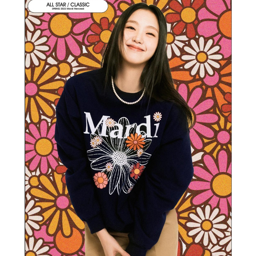 2024 ใหม่ สไตล์เกาหลี ผู้หญิง SWEATSHIRT FLOWERMARDI BLOSSOM