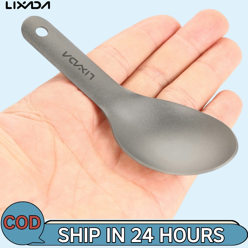 [Lixada Th Mall] Lixada ช้อนไทเทเนียม ด้ามจับสั้น น้ําหนักเบา สําหรับเด็ก ตั้งแคมป์ ปิกนิก กลางแจ้ง
