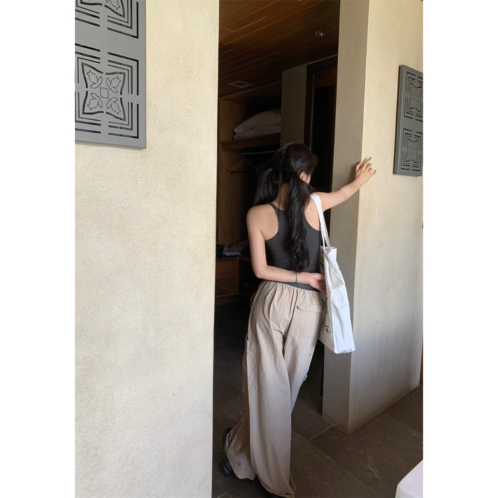 MissAngel✨จัดส่งทันที✨เสื้อสายเดี่ยวแฟชั่น ใส่สบายเสื้อสไตล์เกาหลี แมทได้ทั้งกระโปรงและกางเกง-B42 - รูปที่ 6