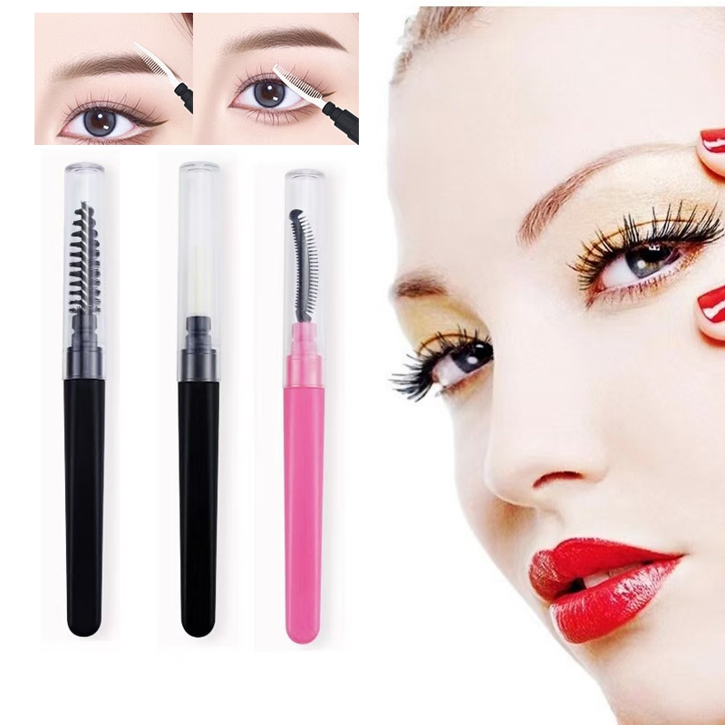 แปรงคิ้วกันฝุ่นแบบพกพา Lash Comb Lip Brush แปรงลิปสติก แปรงขนตา