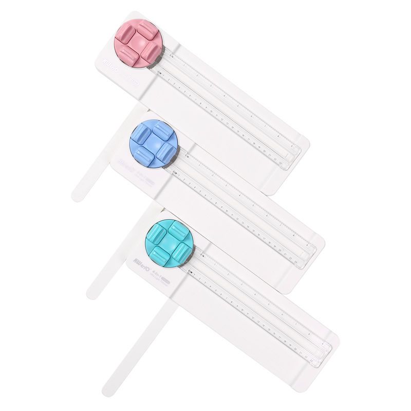 4-in-1 เครื่องตัดกระดาษมีดอเนกประสงค์โค้ง/ตรงภาพถ่ายทําเครื่องมือตัดเลื่อนอุปกรณ์คู่มือสํานักงาน 13934K