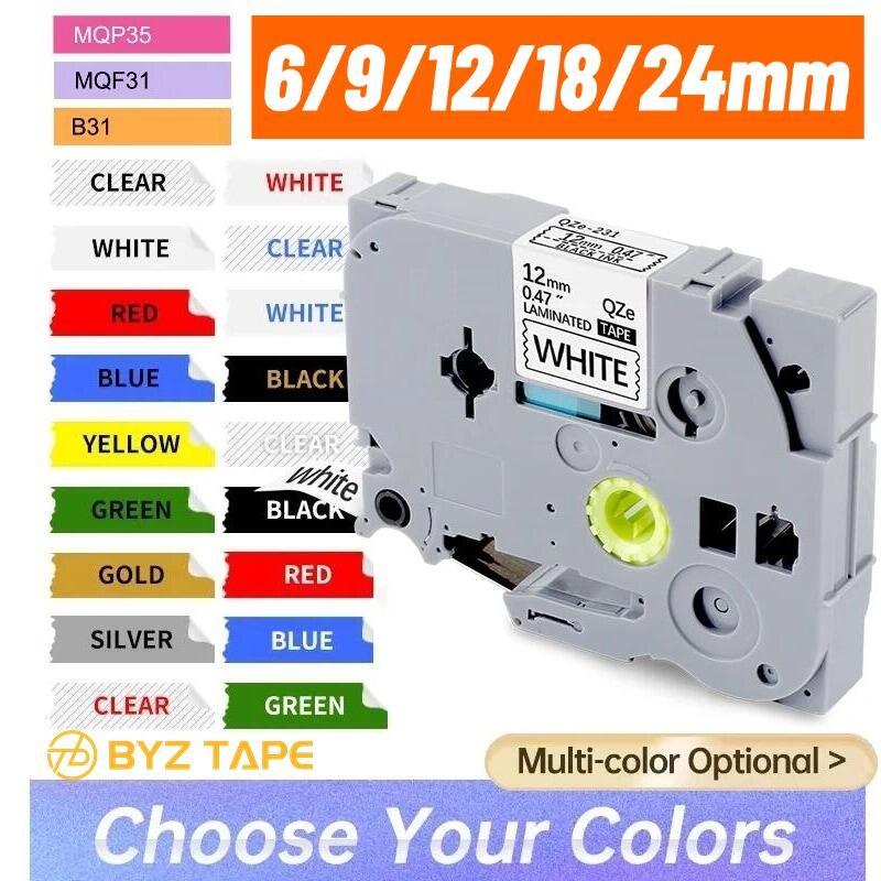 Tze เทป 6/9/12/18/24 มม.Laid Cassette Ribbon สําหรับ Brother P-touch PT-P710BT PT-D210 PT-D220 PT-H1