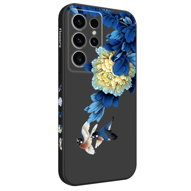 SAMSUNG Blue Blossomเคสโทรศัพท์สําหรับSamsung Galaxy S25 S24 S23 S22 FE Ultra Plus 5Gซิลิโคนเหลวด้านข้างรูปแบบฝาครอบ ราคา ถูกที่สุด ดีลบีเคเค แกลเลอรีภาพที่ 7