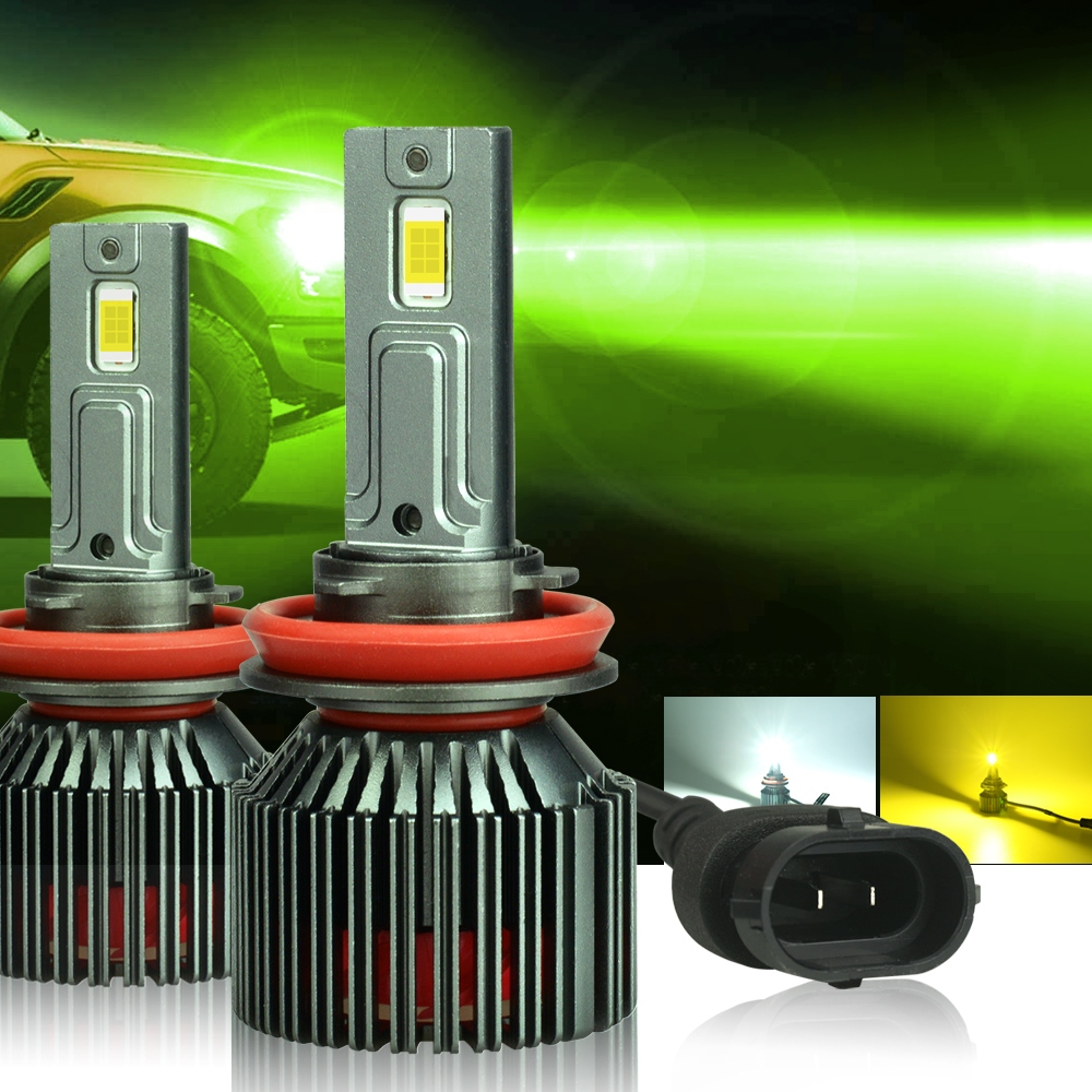 (2 ชิ้น) Super Bright H3 H10 H11 H8 H16(JP) 9006 HB4 9005 H10 H27 881 หลอดไฟหมอก LED โคมไฟขับรถรถยนต์ 3000K 6000K (สีเขียวมะนาว/สีเหลืองทอง/สีขาว)